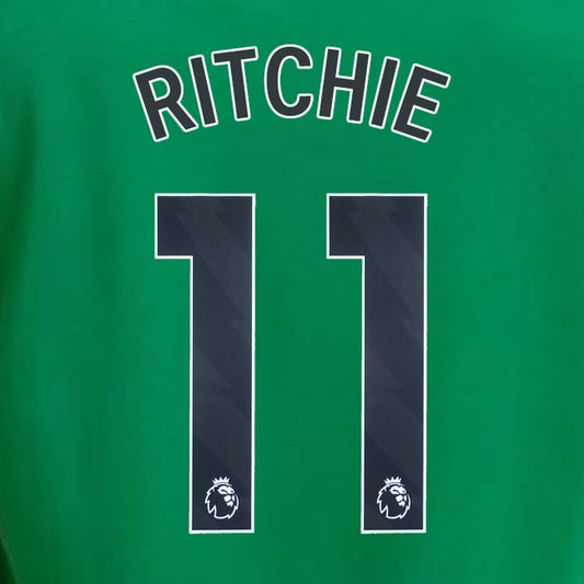 2023 2024 NEWCASTLE RITCHIE 11 OFFICIAL BLACK AWAY PLAYER SIZE NAME SET