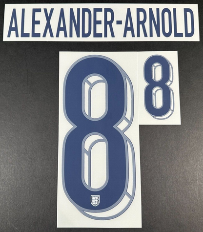 ENGLAND 2024-2025 OFFICIAL SPORTING ID ALEXANDER - ARNOLD 8 HOME PLAYER SIZE
