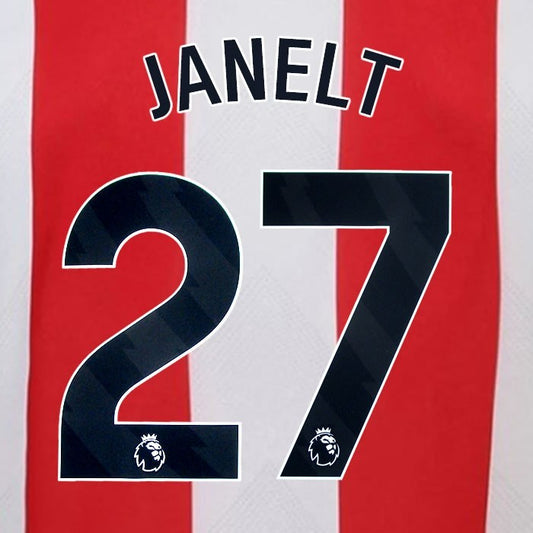 2024 2025 BRENTFORD JANELT 27 OFFICIAL BLACK HOME PLAYER SIZE NAMESET