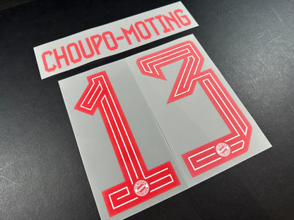 2023 2024 OFFICIAL BAYERN MUNICH CHOUPO - MOTING 13 HOME RED PLAYER SIZE NAMESET