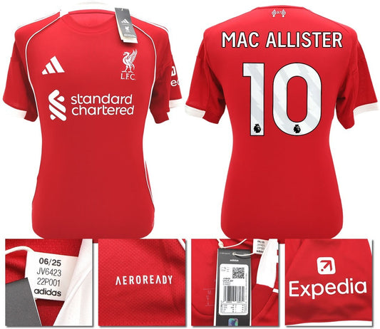 BNWT 2025 2026 LIVERPOOL ADIDAS HOME SHIRT MAC ALLISTER 10 MEN'S
