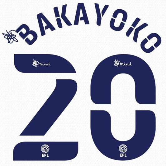COVENTRY 2020 2021 OFFICIAL BAKAYOKO 20 3RD PLAYER SIZE NAME SET