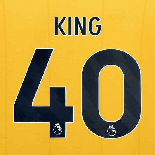 2023 2024 WOLVES HOME BLACK KING 40 OFFICIAL PLAYER SIZE NAMESET