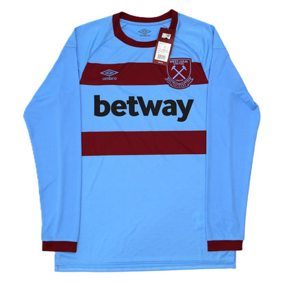 BNWT 2020 2021 UMBRO WEST HAM AWAY SHIRT LONG SLEEVE NOBLE 16