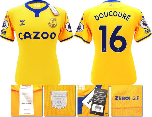 BNWT 2020 2021 HUMMEL EVERTON AWAY SHIRT MEN'S DOUCOURE 16 + PATCHES
