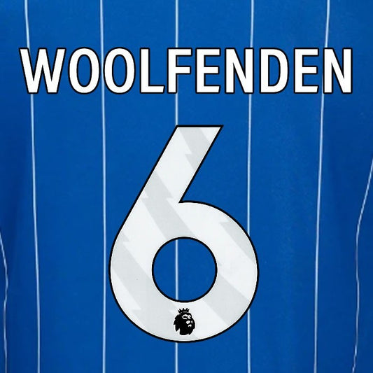 2024 2025 OFFICIAL IPSWICH TOWN WOOLFENDEN 6 WHITE HOME PLAYER SIZE NAME SET