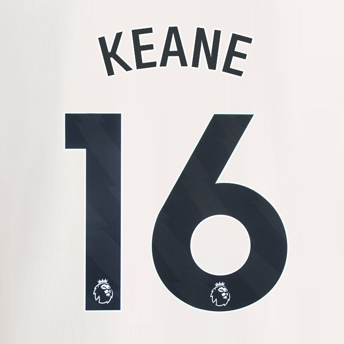 2023 2024 MANCHESTER UNITED KEANE 16 3rd BLACK PLAYER SIZE NAMESET