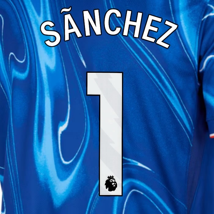 2024 2025 OFFICIAL CHELSEA SANCHEZ 1 WHITE HOME PLAYER SIZE NAMESET