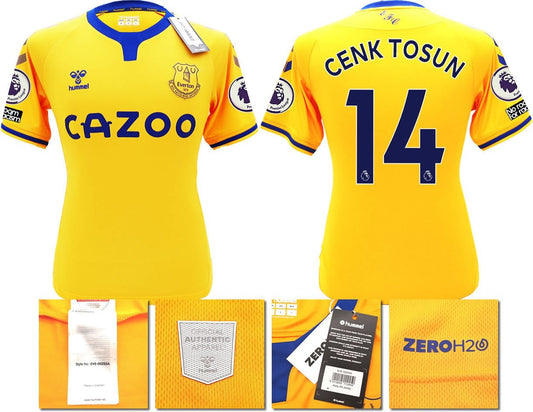 BNWT 2020 2021 HUMMEL EVERTON AWAY SHIRT MEN'S CENK TOSUN 14 + PATCHES