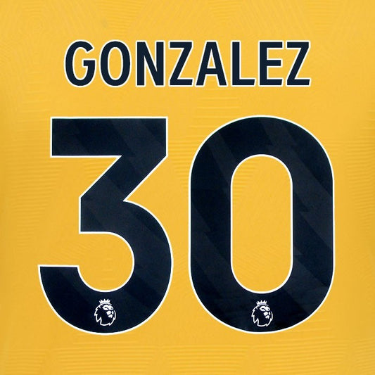 2024 2025 WOLVES HOME BLACK GONZALEZ 30 OFFICIAL PLAYER SIZE NAMESET