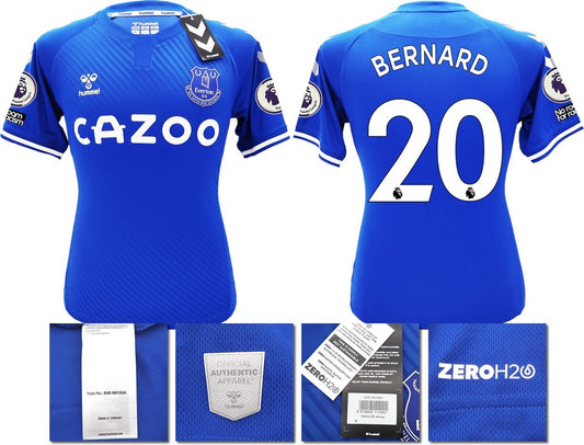 BNWT 2020 2021 HUMMEL EVERTON HOME SHIRT MEN'S BERNARD 20 + PATCHES