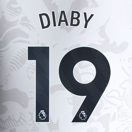 2023 2024 ASTON VILLA DIABY 19 OFFICIAL BLACK AWAY PLAYER SIZE NAMESET