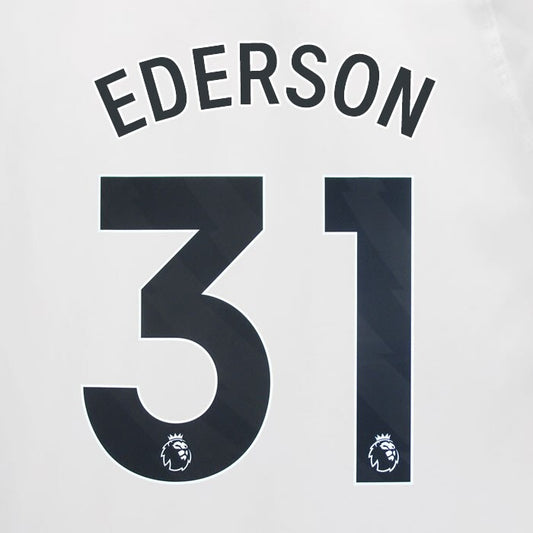 2023 2024 MAN CITY EDERSON 31 AVERY DENNISON BLACK PLAYER SIZE NAME SET