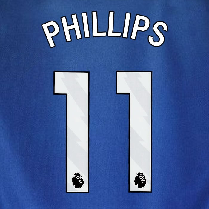 2023 2024 WEST HAM PHILLIPS 11 OFFICIAL 3RD WHITE PLAYER SIZE NAMESET