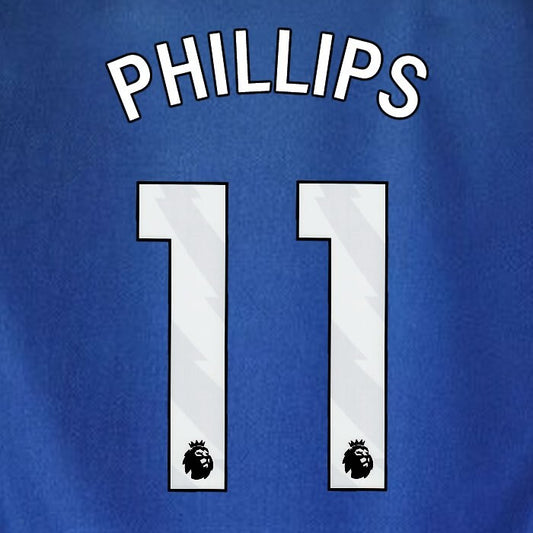 2023 2024 WEST HAM PHILLIPS 11 OFFICIAL 3RD WHITE PLAYER SIZE NAMESET