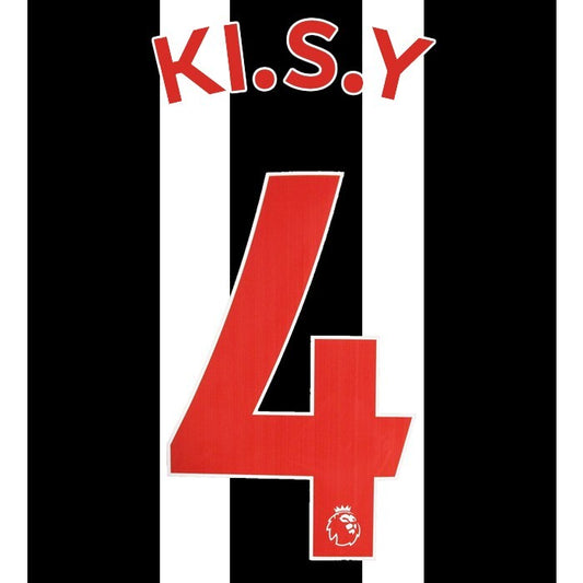 NEWCASTLE UNITED 19-23 KI. S.Y 4 OFFICIAL AVERY DENNISON RED PLAYER SIZE SET