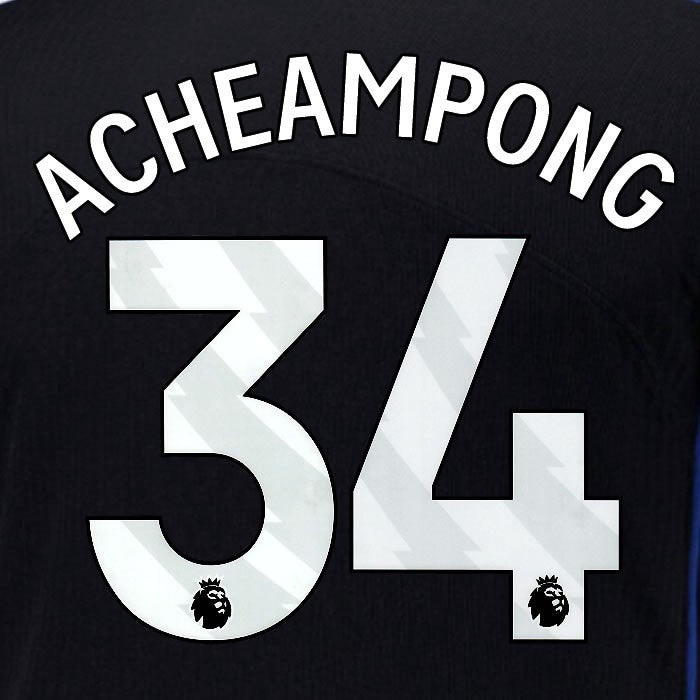 2025 2026 OFFICIAL CHELSEA ACHEAMPONG 34 WHITE 3RD PLAYER SIZE NAMESET