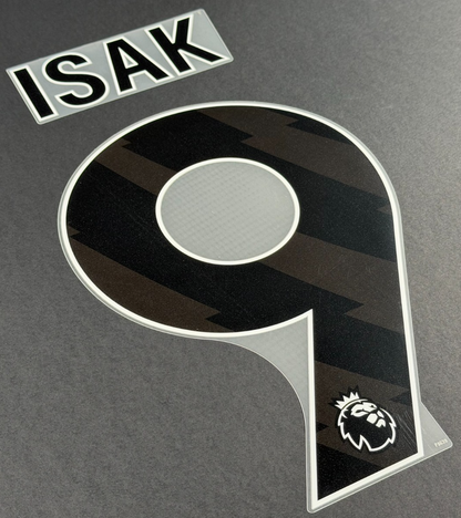 LIVERPOOL 2025/26 ISAK 9 OFFICIAL AVERY DENNISON BLACK PLAYER SIZE NAME SET