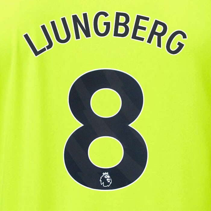 ARSENAL 2023/24 LJUNGBERG 8 OFFICIAL AVERY DENNISON BLACK PLAYER SIZE NAME SET