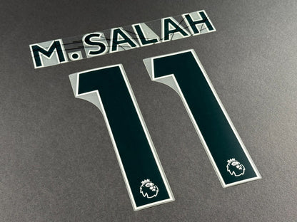 LIVERPOOL 2021 2022 M. SALAH 11 OFFICIAL AVERY BLACK PLAYER SIZE NAME SET