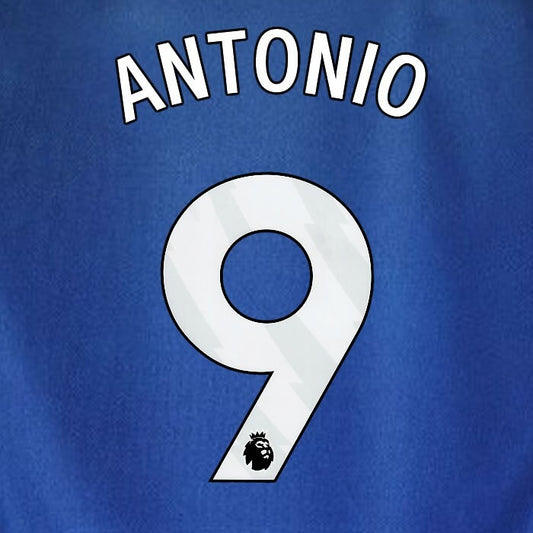2023 2024 WEST HAM ANTONIO 9 OFFICIAL 3RD WHITE PLAYER SIZE NAMESET