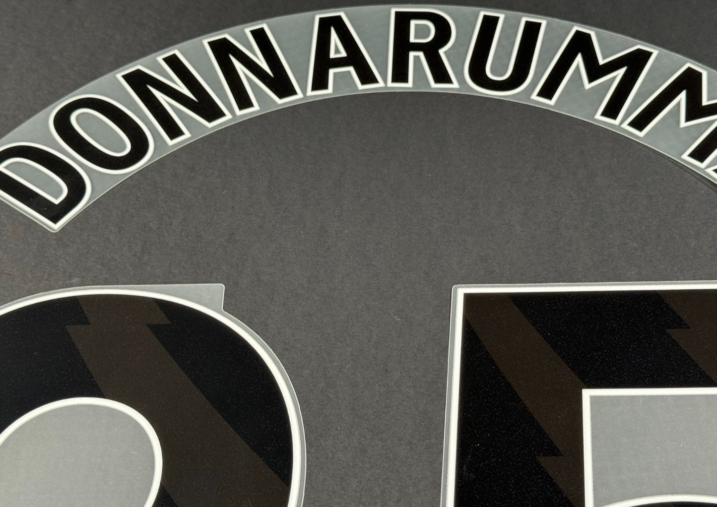 MAN CITY 25/26 DONNARUMMA 25 OFFICIAL AVERY DENNISON BLACK PLAYER SIZE NAME SET