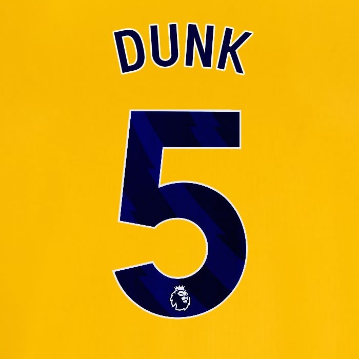 2024 2025 OFFICIAL BRIGHTON DUNK 5 AWAY BLUE PLAYER SIZE NAMESET
