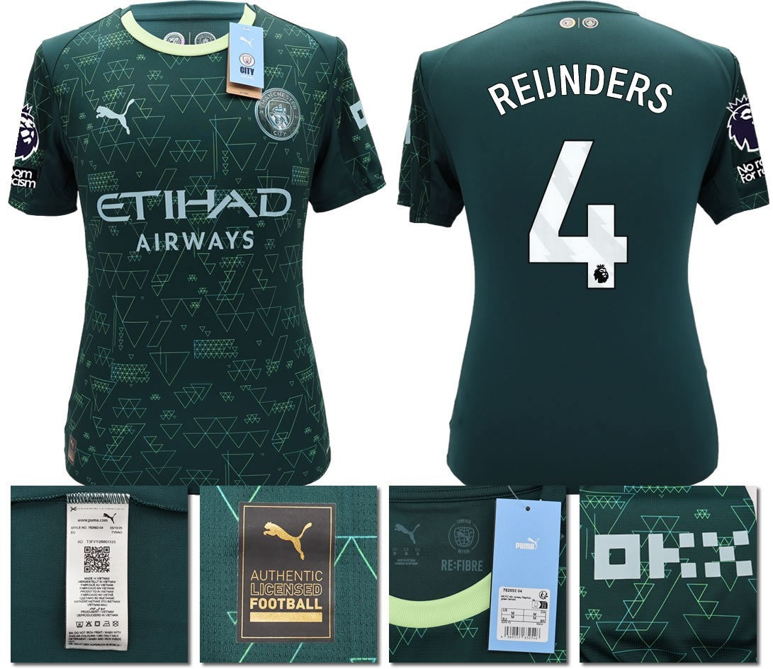 BNWT 2025 2026 MAN CITY PUMA 4TH REIJNDERS 4 FOOTBALL SHIRT