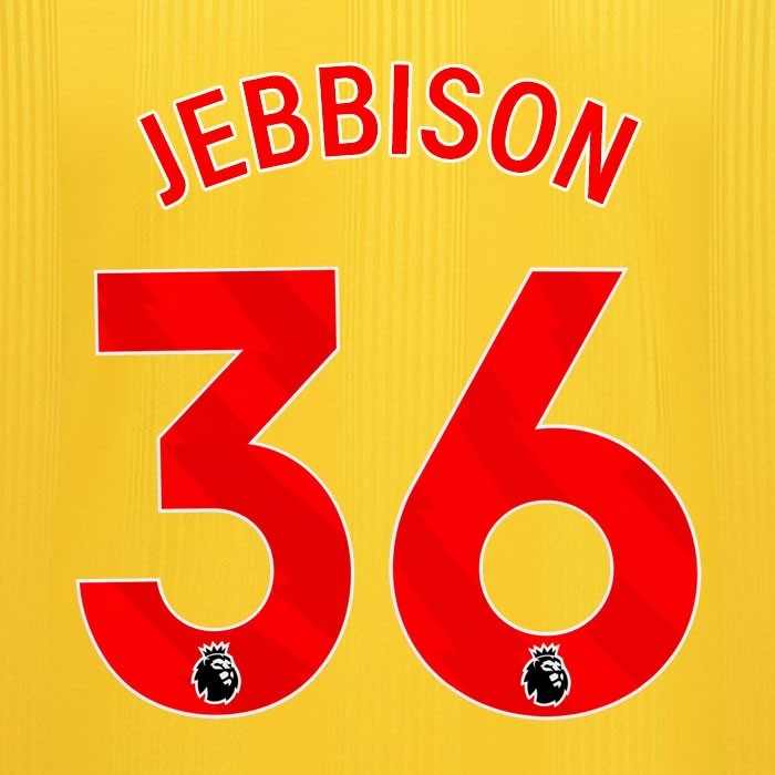 2023 2024 SHEFFIELD UNITED OFFICIAL JEBBISON 36 RED AWAY PLAYER SIZE NAMESET