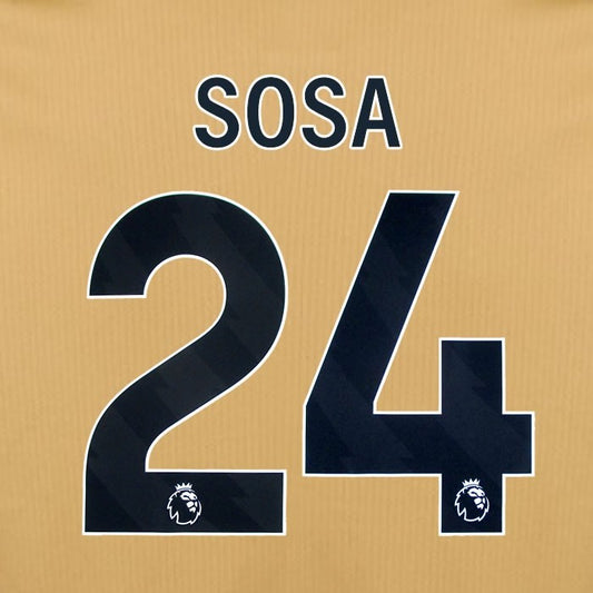 2025 2026 OFFICIAL CRYSTAL PALACE SOSA 24 BLACK 3RD PLAYER SIZE NAMESET