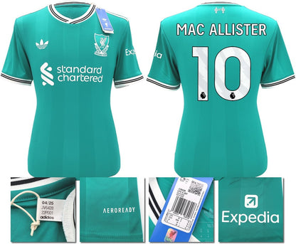 BNWT 2025 2026 LIVERPOOL ADIDAS 3RD SHIRT MAC ALLISTER 10 MEN'S