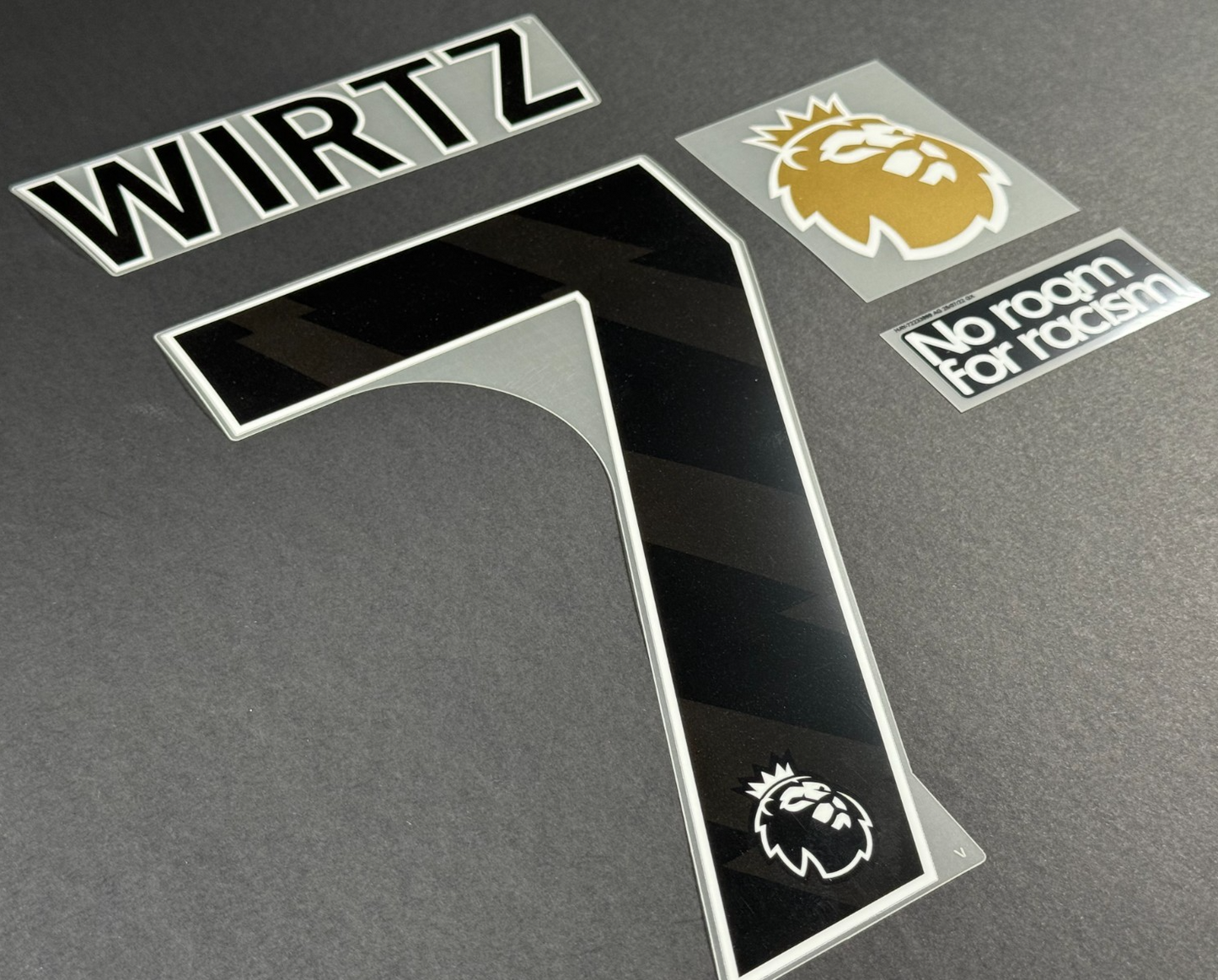 2025 - 2026 WIRTZ 7 OFFICIAL AVERY DENNISON BLACK PLAYER SIZE NAME + PATCHES