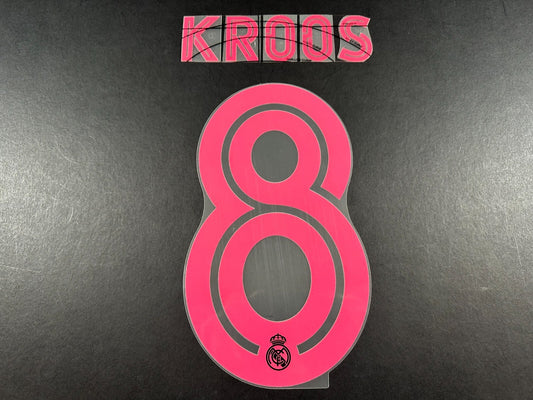 2020 2021 AVERY DENNISON REAL MADRID KROOS 8 3RD PINK PLAYER SIZE NAMESET