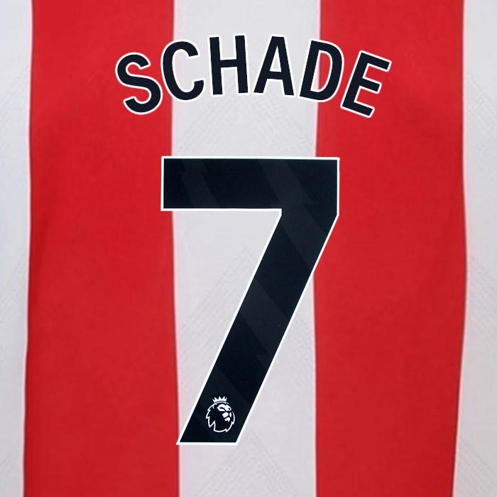2024 2025 BRENTFORD SCHADE 7 OFFICIAL BLACK HOME PLAYER SIZE NAMESET