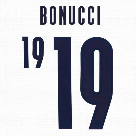 ITALY 2020 2021 OFFICIAL BONUCCI 19 AWAY PLAYER SIZE NAMESET