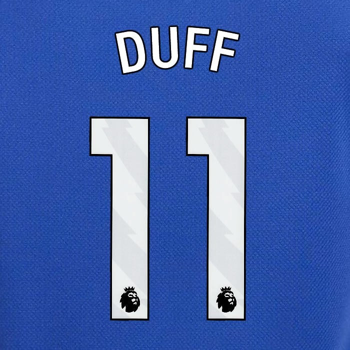 2023 2024 OFFICIAL CHELSEA DUFF 11 WHITE HOME PLAYER SIZE NAMESET