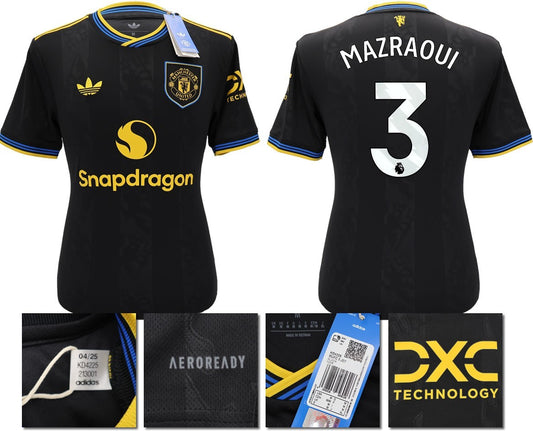 BNWT 2025 2026 MANCHESTER UNITED ADIDAS 3RD SHIRT MAZRAOUI 3