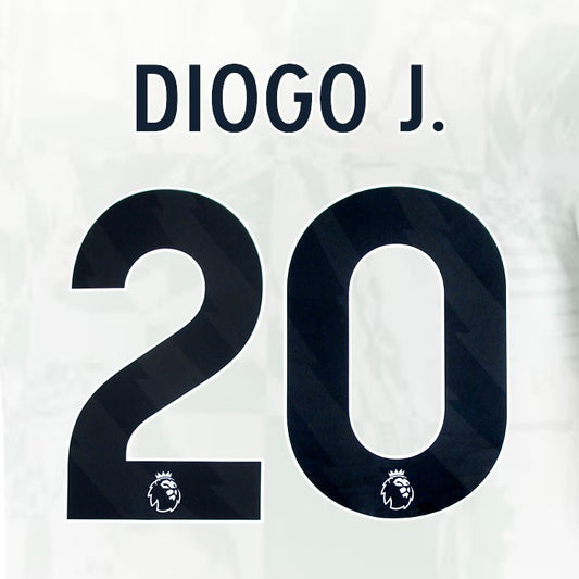 2024 2025 OFFICIAL LIVERPOOL DIOGO J. 20 BLACK 3RD PLAYER SIZE NAMESET