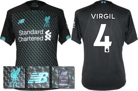 BNWT 2019 2020 NEW BALANCE LIVERPOOL 3RD SHIRT VIRGIL 4 KIDS