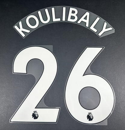 2022 2023 CHELSEA KOULIBALY 26 AVERY DENNISON WHITE PLAYER SIZE NAME SET