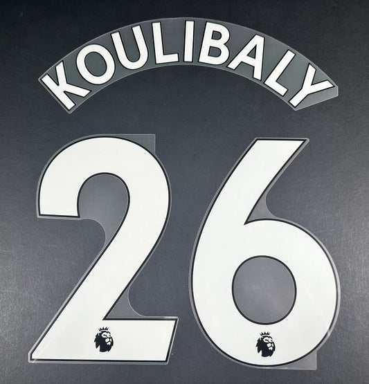 2022 2023 CHELSEA KOULIBALY 26 AVERY DENNISON WHITE PLAYER SIZE NAME SET