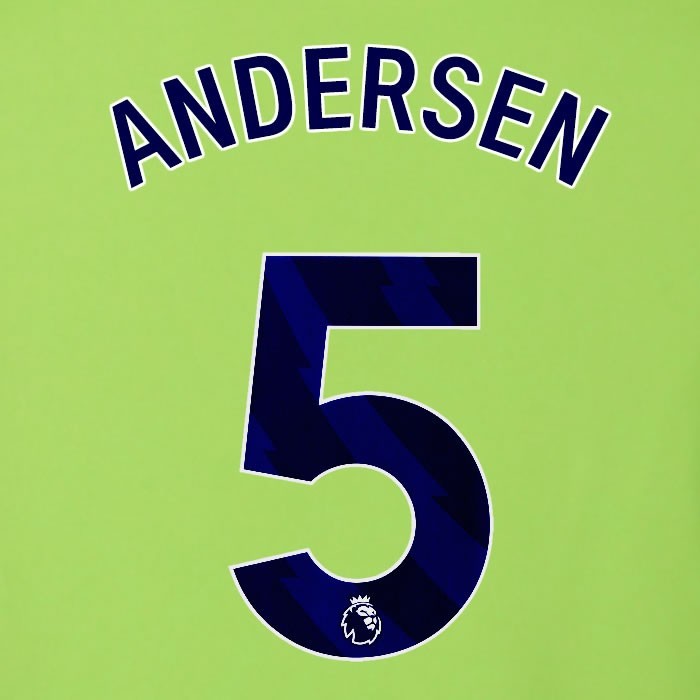 2025 2026 OFFICIAL FULHAM ANDERSON 5 BLUE AWAY PLAYER SIZE NAMESET