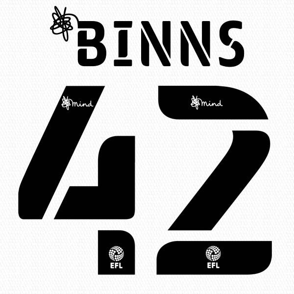 BARNSLEY 2020 2021 OFFICIAL BINNS 42 HOME PLAYER SIZE NAME SET