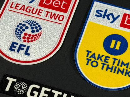 22 23 EFL SKY BET CHAMPIONSHIP OFFICIAL LEAGUE TWO SLEEVE PATCH SET