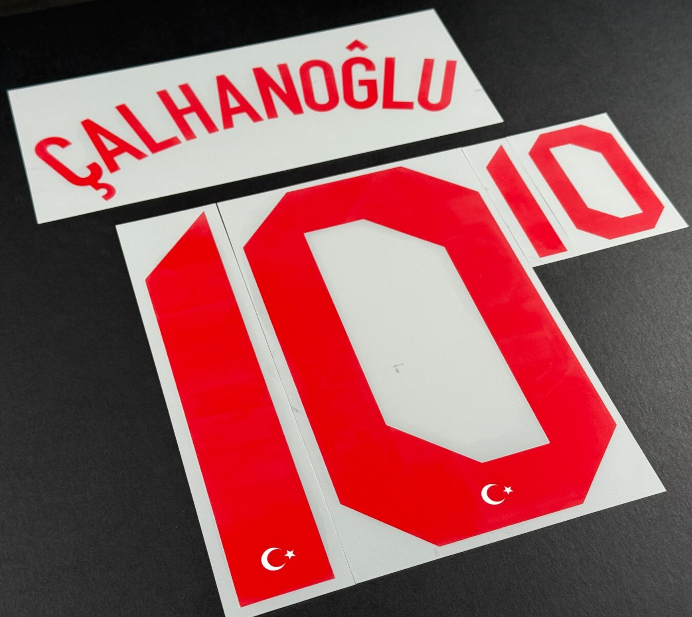 TURKEY 2020-2021 OFFICIAL CALHANOGLU 10 AWAY RED PLAYER SIZE NAME SET