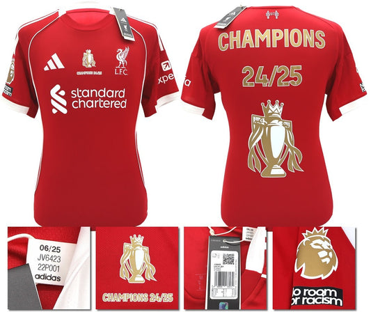 BNWT 25 26 LIVERPOOL ADIDAS HOME SHIRT CHAMPIONS 24/25 + TROPHY + PATCHES