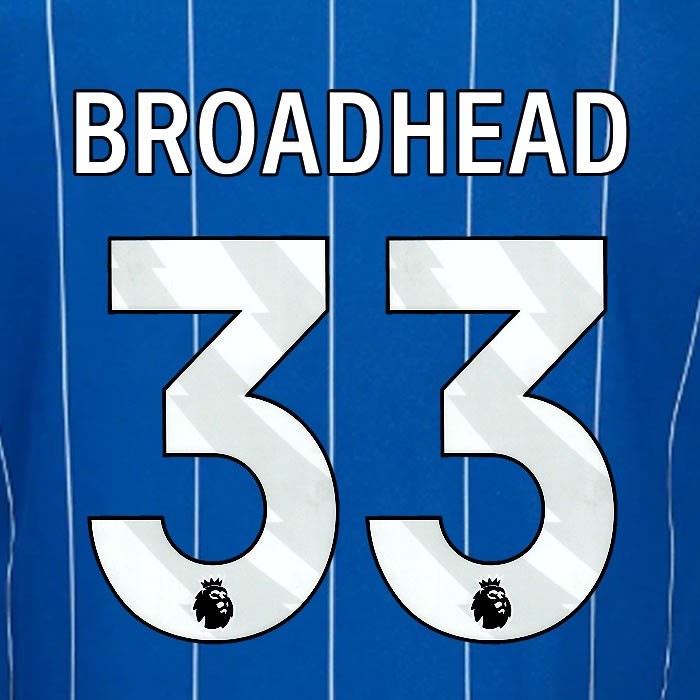 2024 2025 OFFICIAL IPSWICH TOWN BROADHEAD 33 WHITE HOME PLAYER SIZE NAME SET