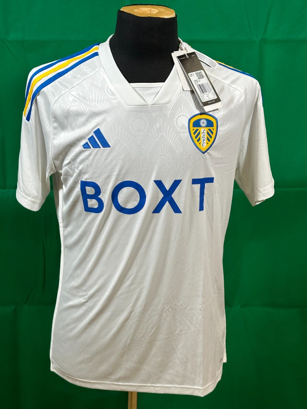 BNWT 2023 2024 LEEDS UNITED HOME WHITE ADIDAS FOOTBALL SHIRT MEN'S SMALL