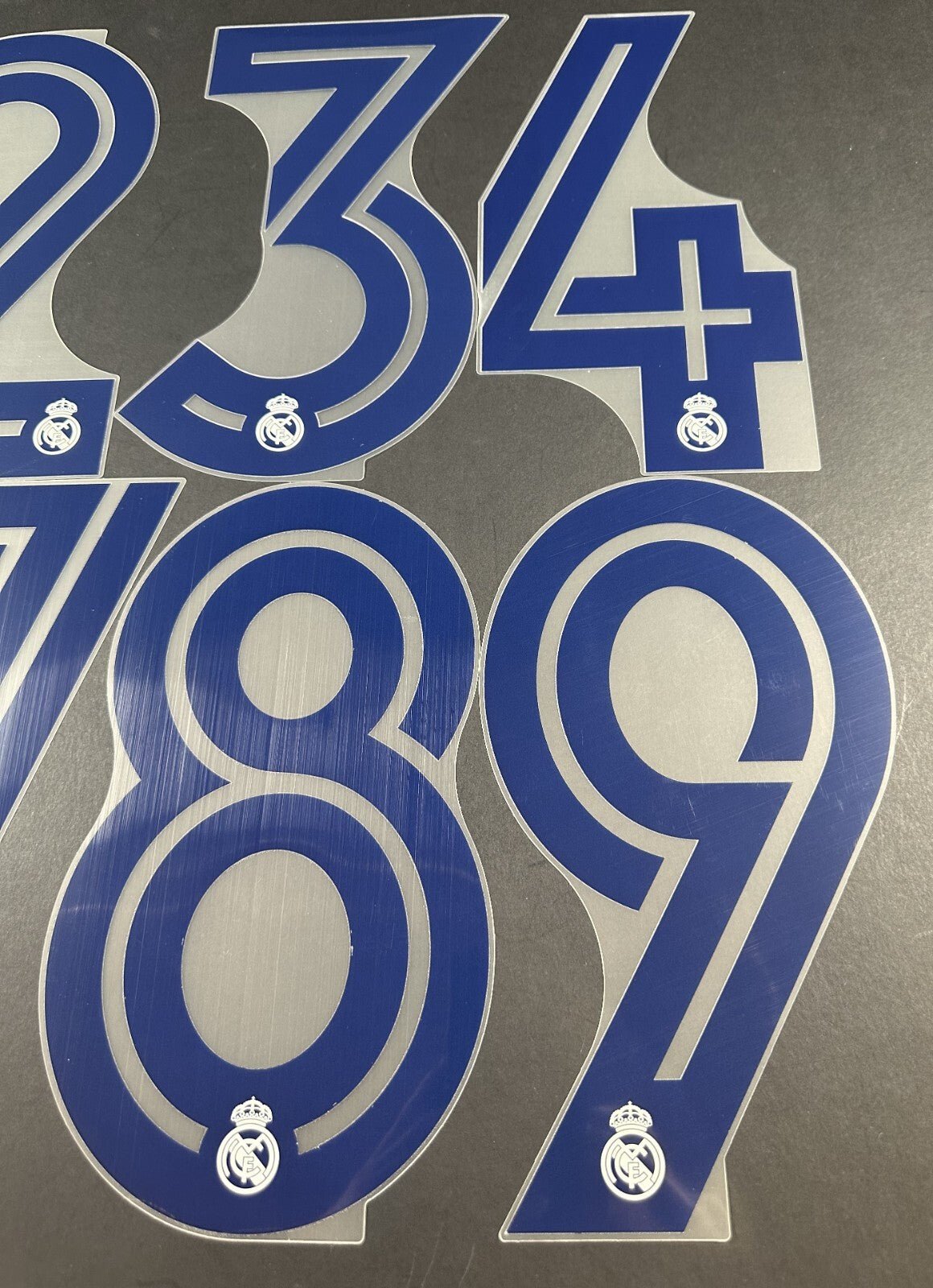 2020 - 2021 OFFICIAL AVERY DENNISON REAL MADRID THIRD PLAYER SIZE NUMBERS 265MM