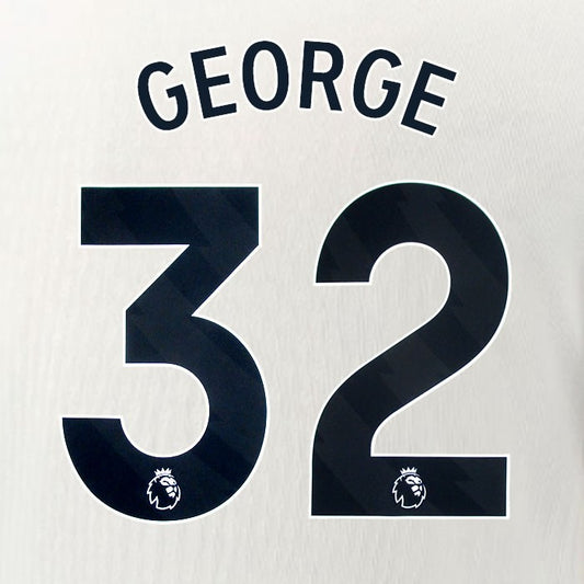 2025 2026 OFFICIAL CHELSEA GEORGE 32 BLACK AWAY PLAYER SIZE NAMESET